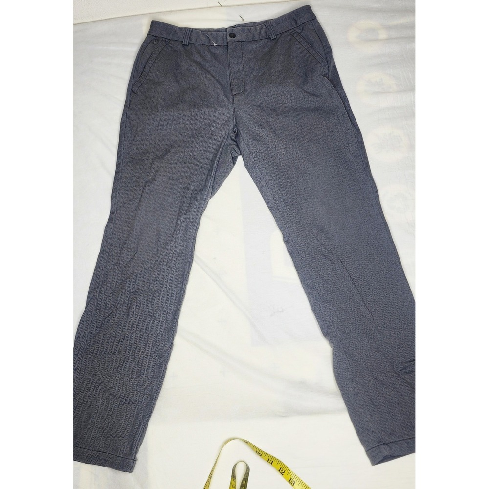 The NorthFace Mens Sz Waist 33-34/L30Gray Herringbone Chino Pants Trousers Golf‎